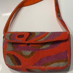 Beaded shoulder bag